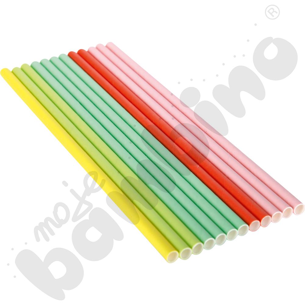 Słomki papierowe - pastelowe, 12 szt.