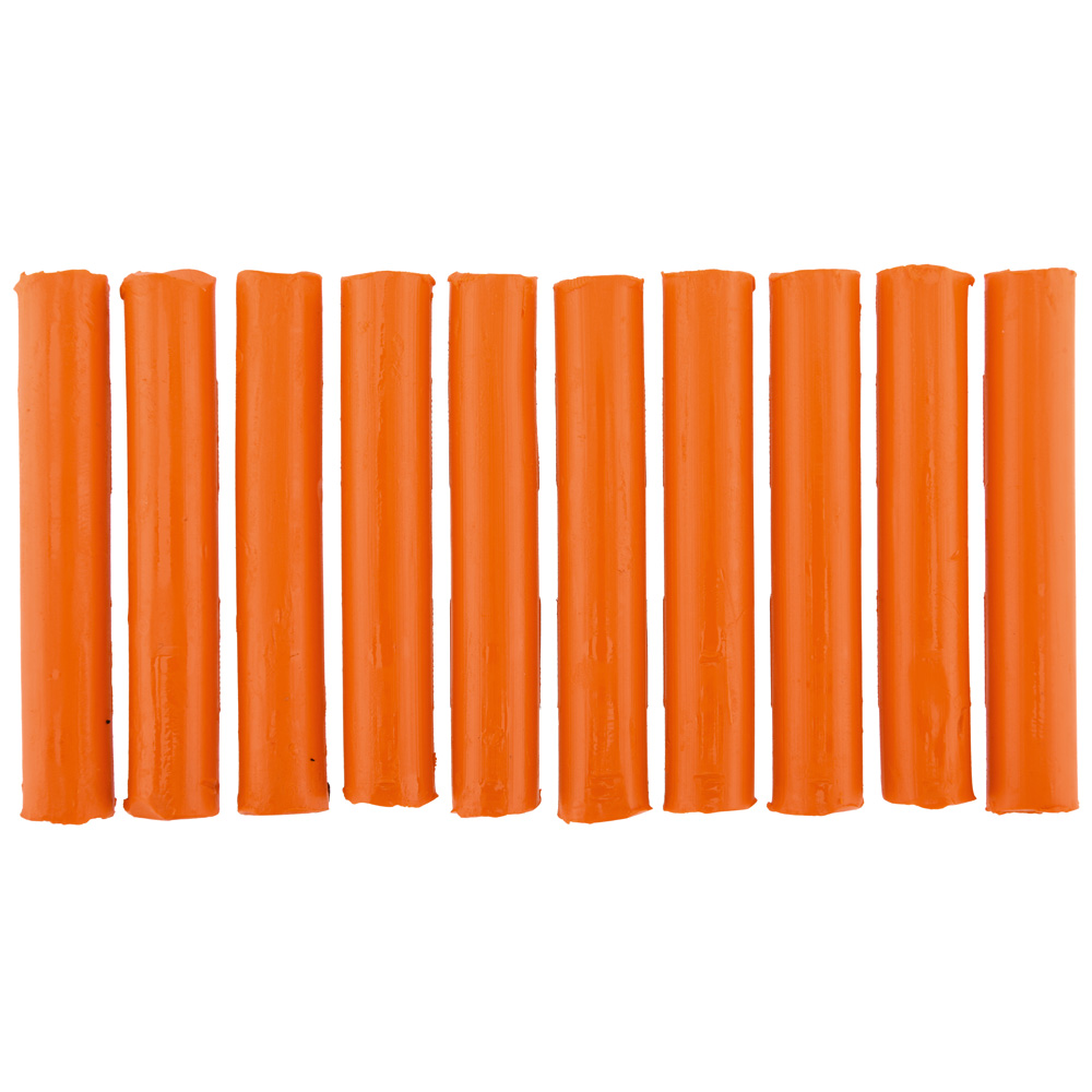 Oranžová plastelína, 10 ks