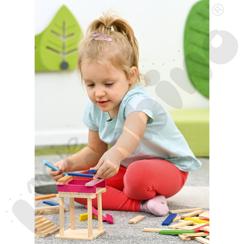 Klocki kreatywne drewniane, 250 szt.