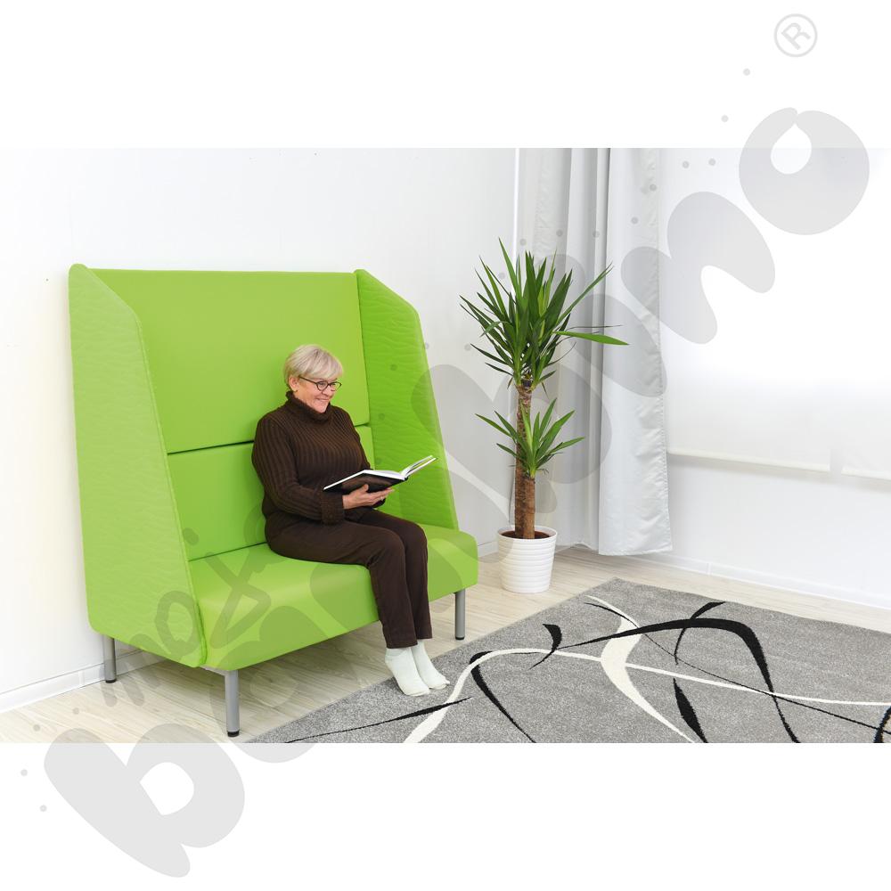 Kanapa wyciszająca Arkadia z zielonymi bokami