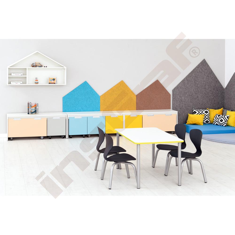 EKO dekorace - žlutý domeček malý 