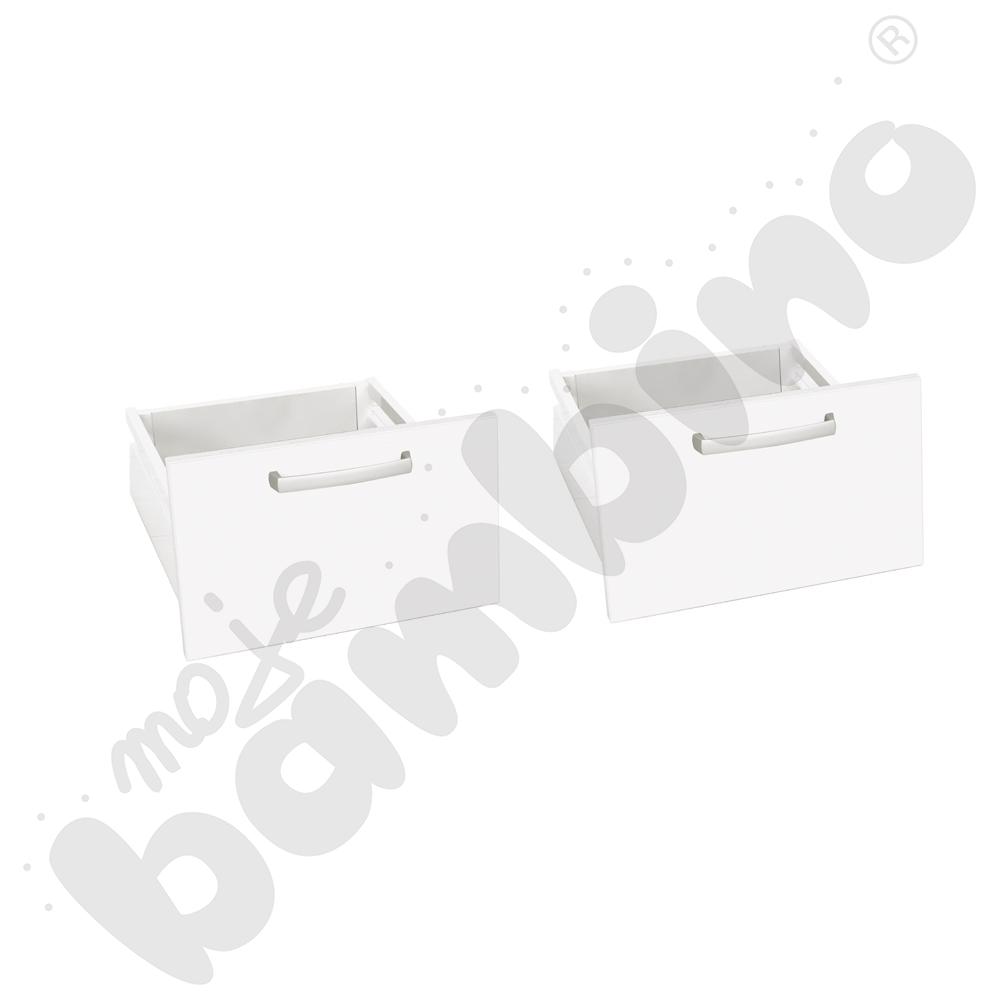 Szuflady wysokie do regału Grande M, 2 szt. - białe