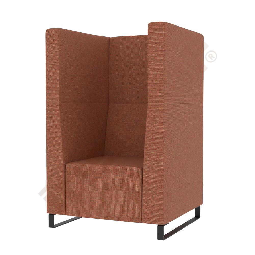 Křeslo Universum výška 133 cm, 2 bočnice vysoké, látka RO06