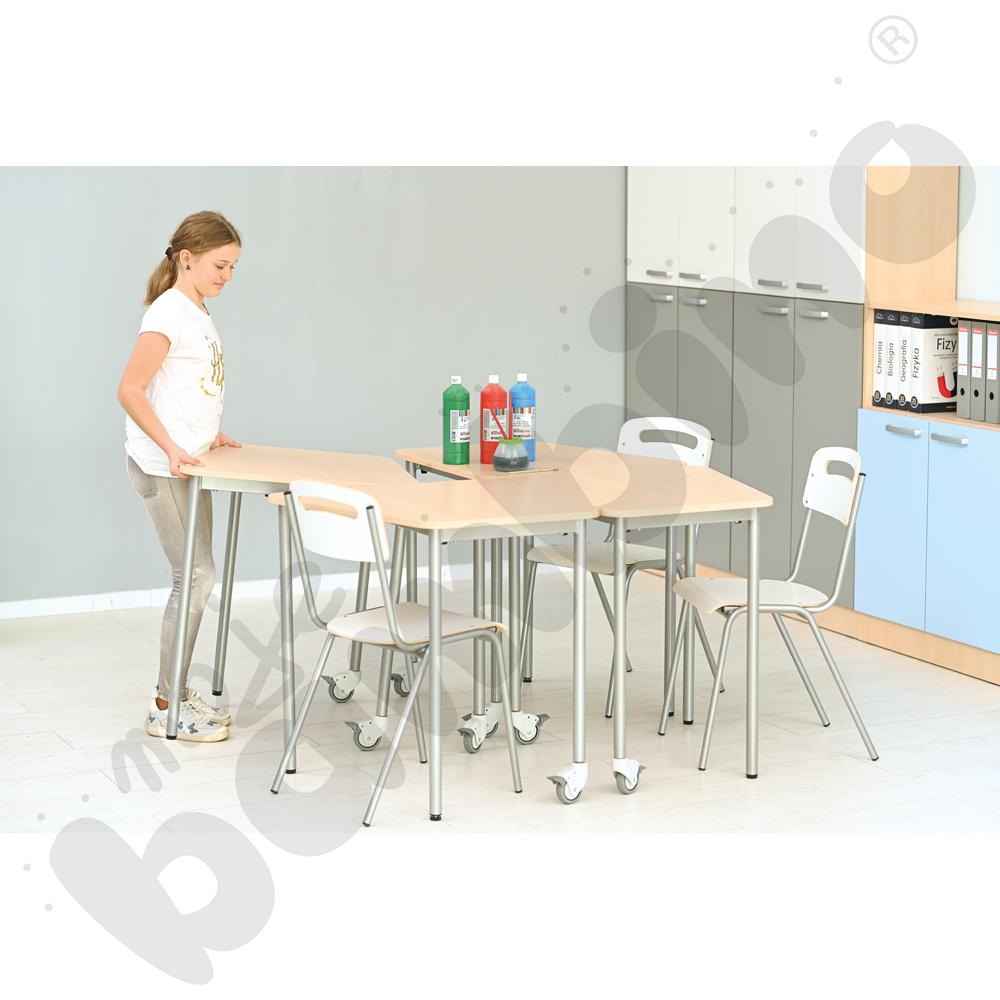 Stół Lektor mobilny prawy - klon jasny