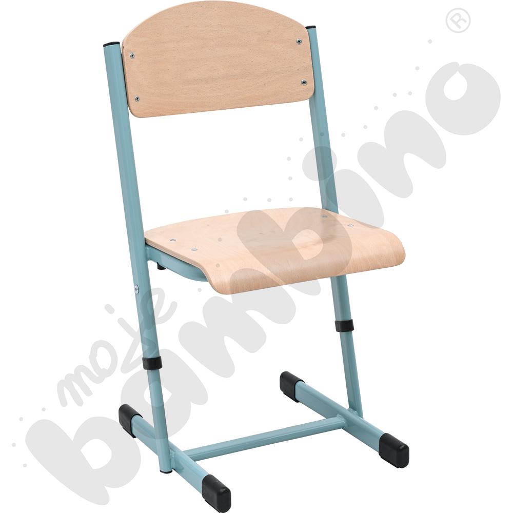 Krzesło T z regulowaną wysokością rozm. 3-4 turkusowe