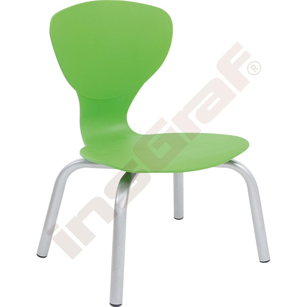 Stolička Flexi veľ. 3, výška 35 cm - k stolom 59 cm - zelená