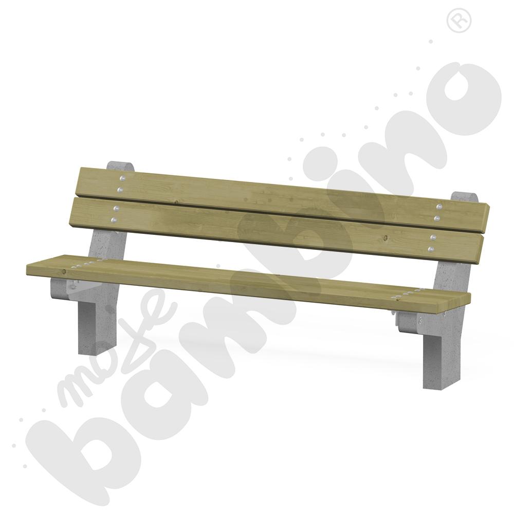 Ławka na podstawie betonowej z oparciem