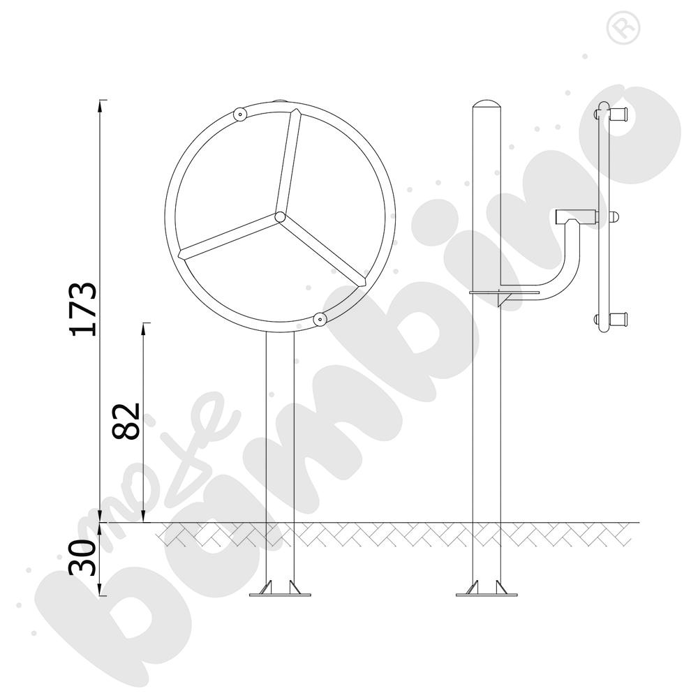 Koło Tai Chi duże - wolnostojące