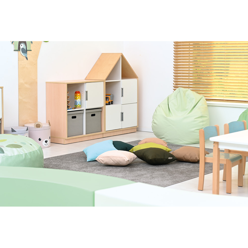 Quadro - regál M s predelom a policou, javor