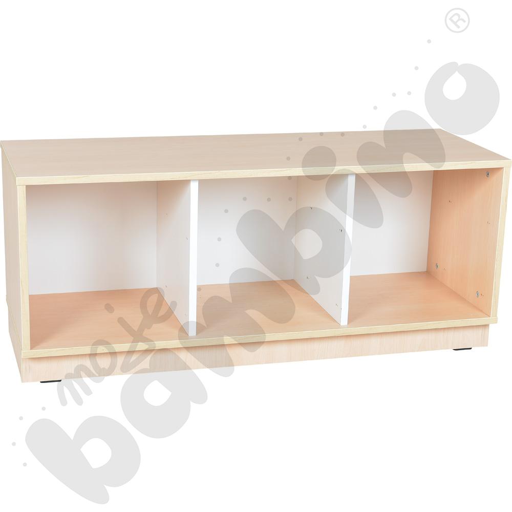 Quadro – szafka S na 6 szuflad na cokole, klon jasny