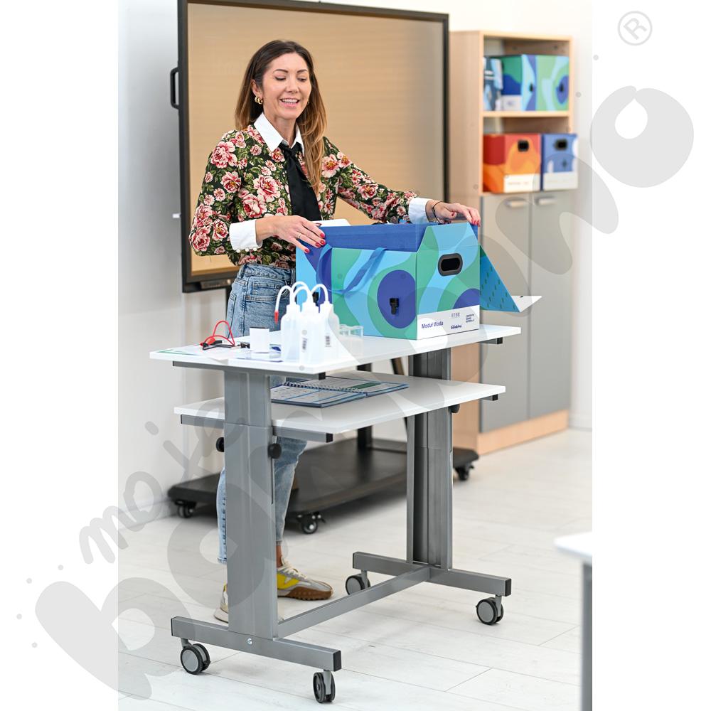 Mobilne biurko Grande – białe