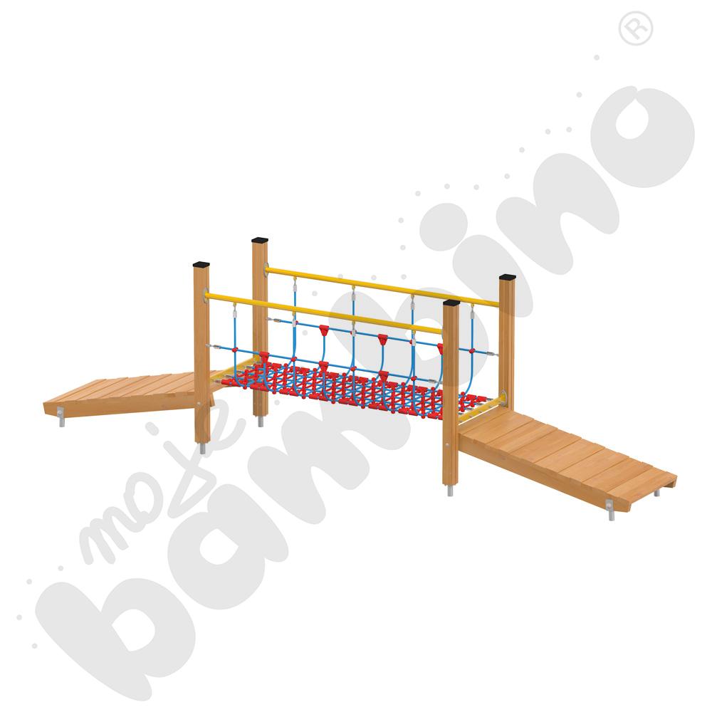 Pomost linowy z trapami