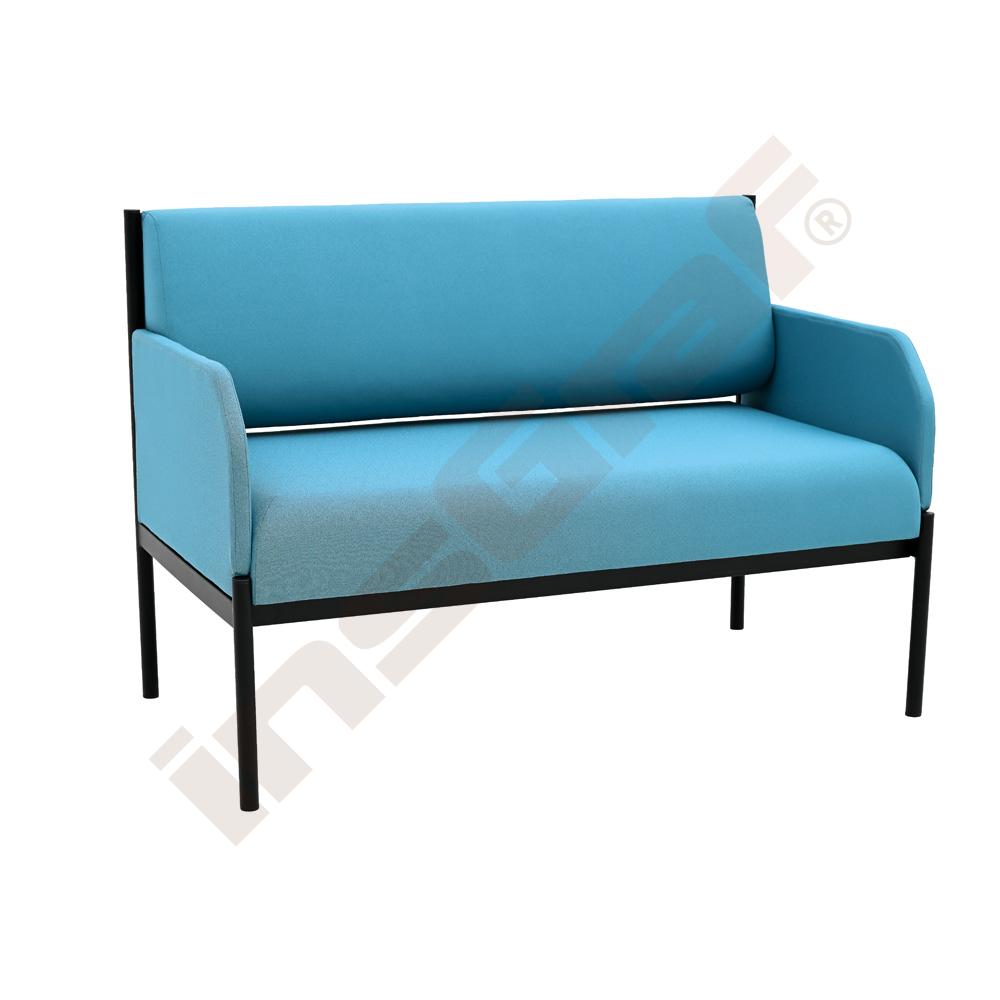 
Nexa Sofa 2er, mit Armlehnen, Gestell schwarz, Bezug BD19
