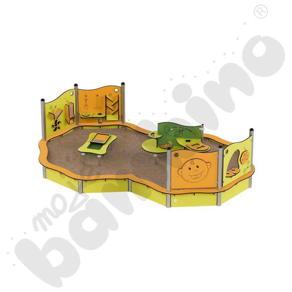 Milo - piaskownica podwójna z panelami