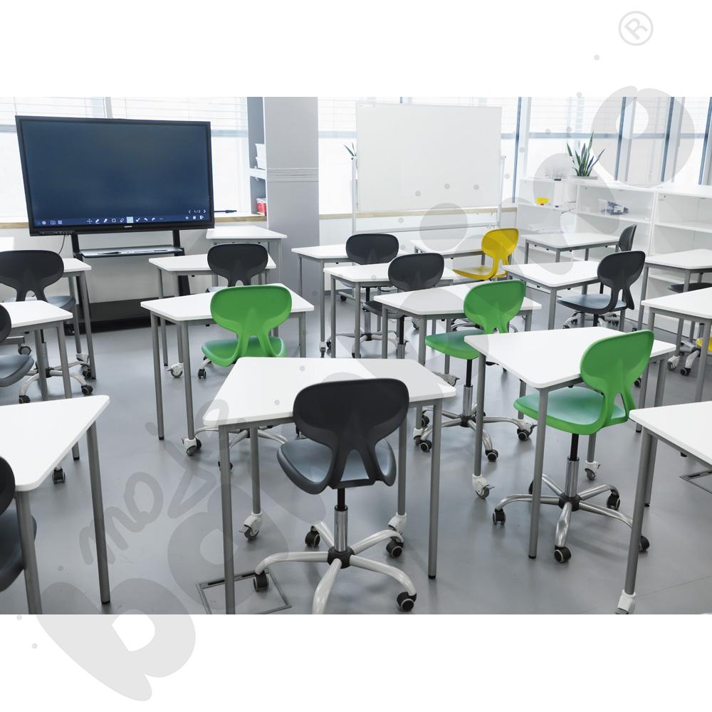 Krzesło Colores obrotowe na kółkach z regulacją wysokości - szare