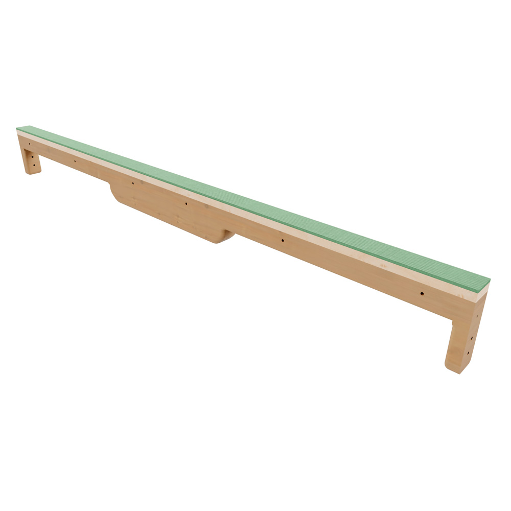 ModuPlay - dlhý spojovací diel pre podesty s jasne zeleným kobercom