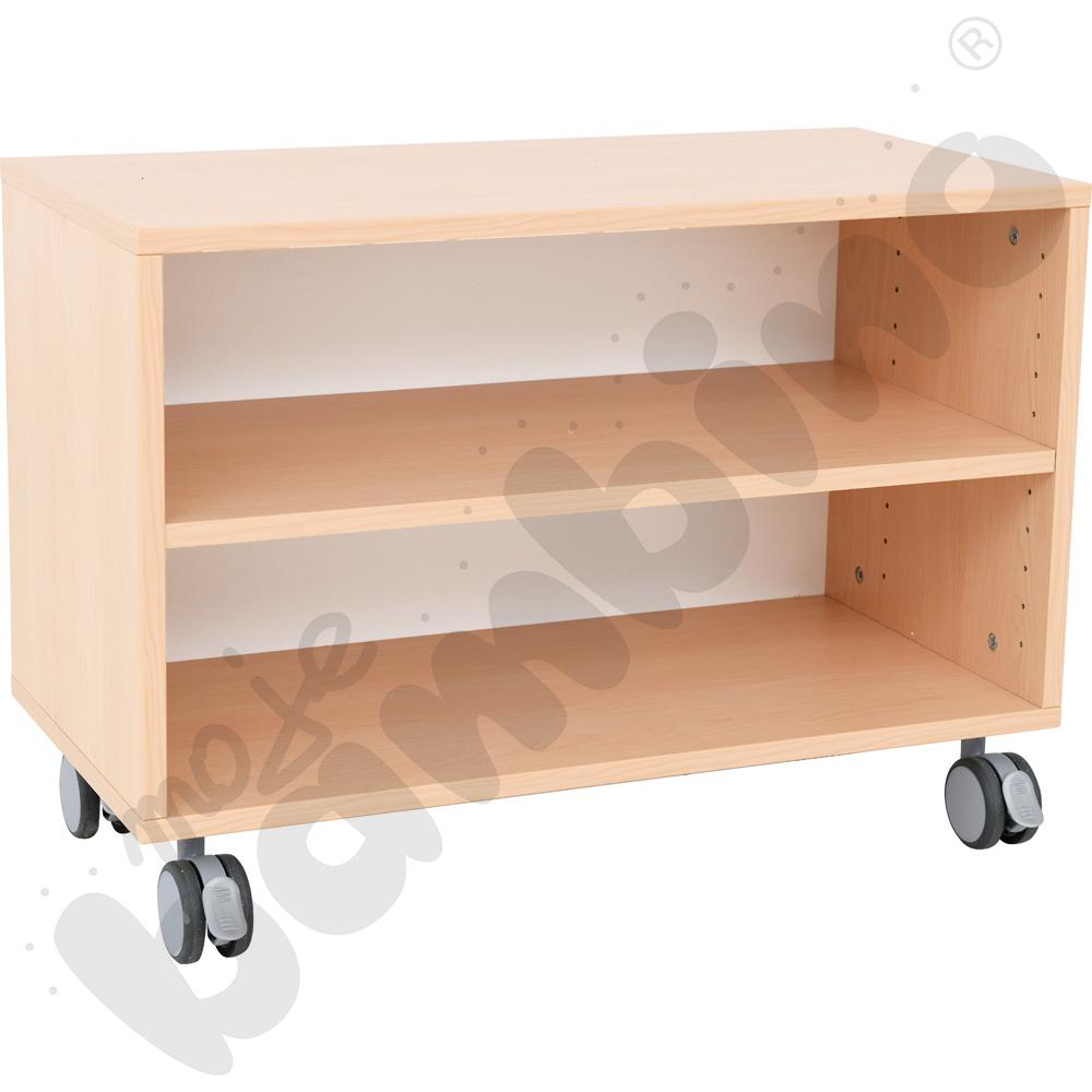 Regał Grande mobilny szeroki - klon jasny 
