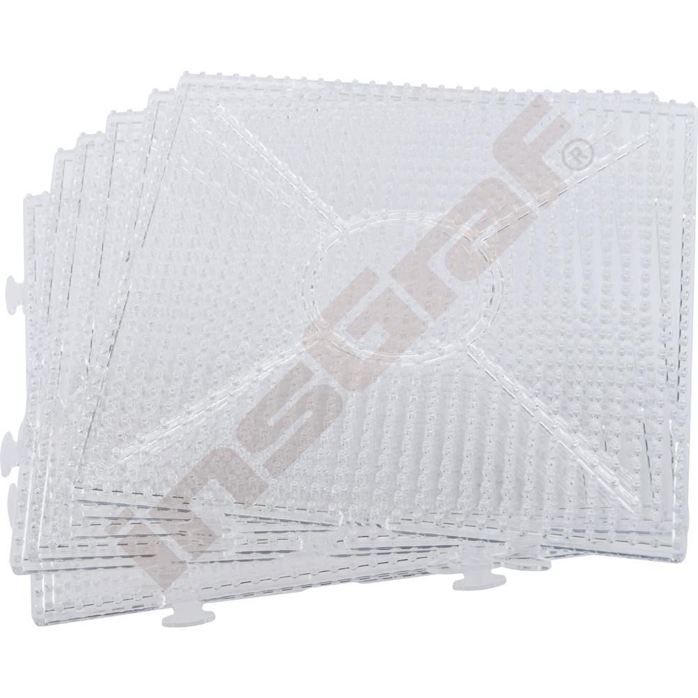 
Steckplattenset für Bügelperlen NABBI® MINI, Quadrate, 10 Stck.
