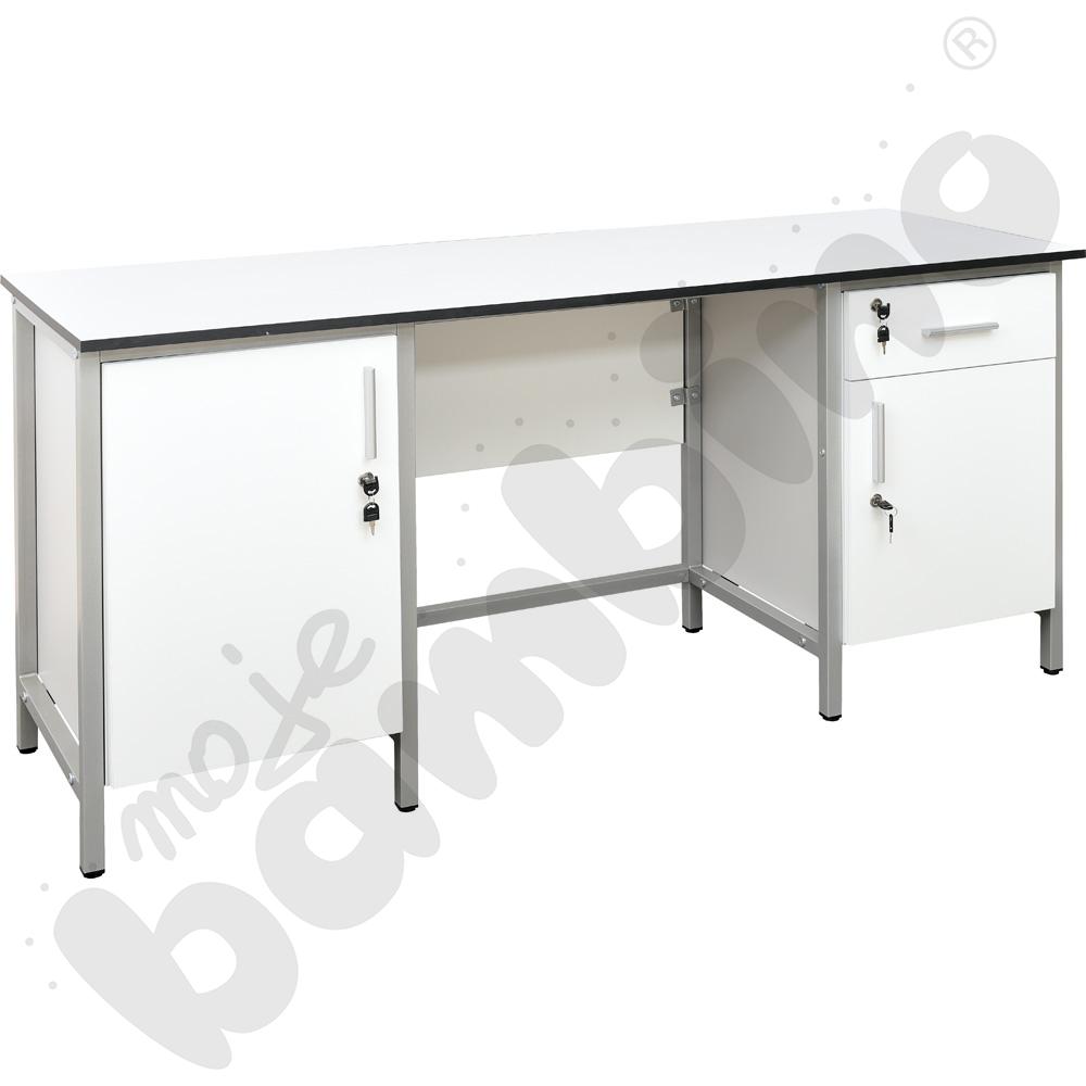   Biurko LAB 1800x600 HPL, szare - wersja podstawowa  