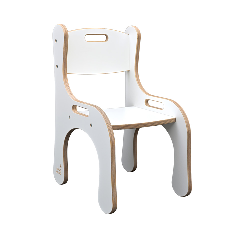 Ergonomická stolička Good Wood - biela