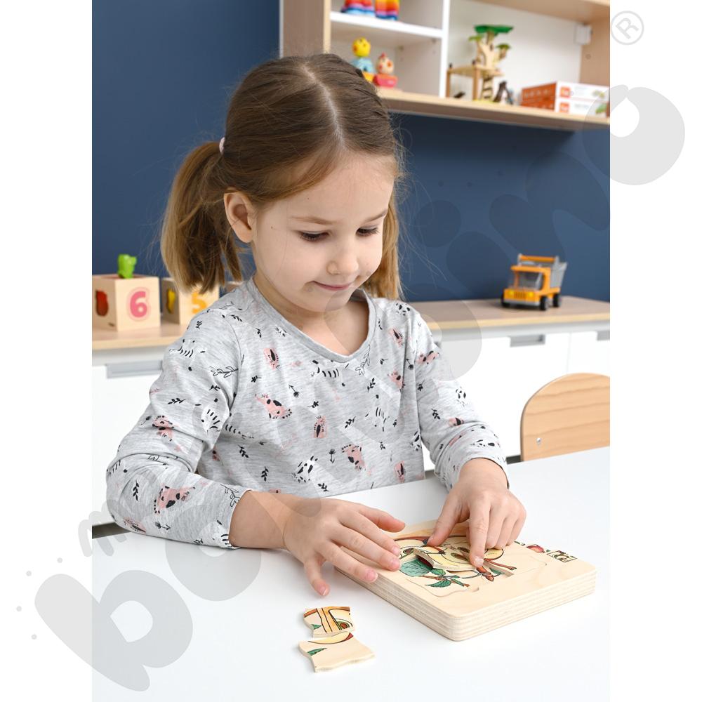 Edukacyjne puzzle warstwowe - jabłko