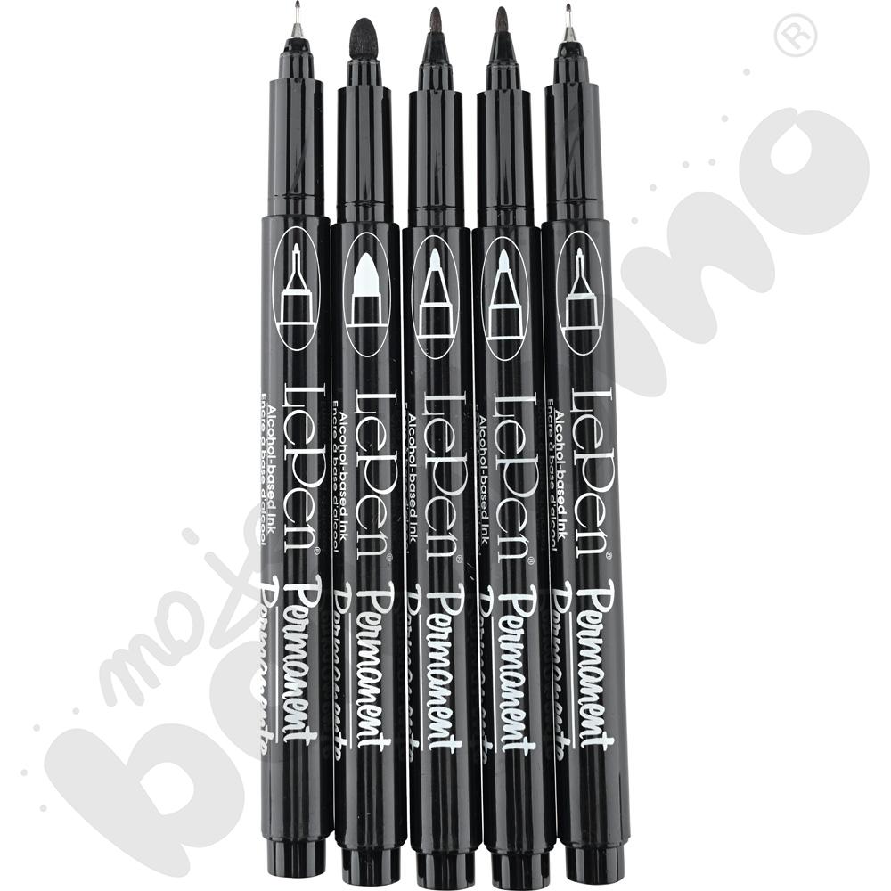 Markery z różnymi końcówkami, 5 szt.