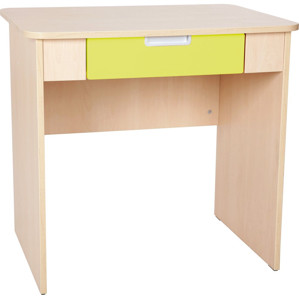 Quadro - písací stôl so širokou zásuvkou - limetkový