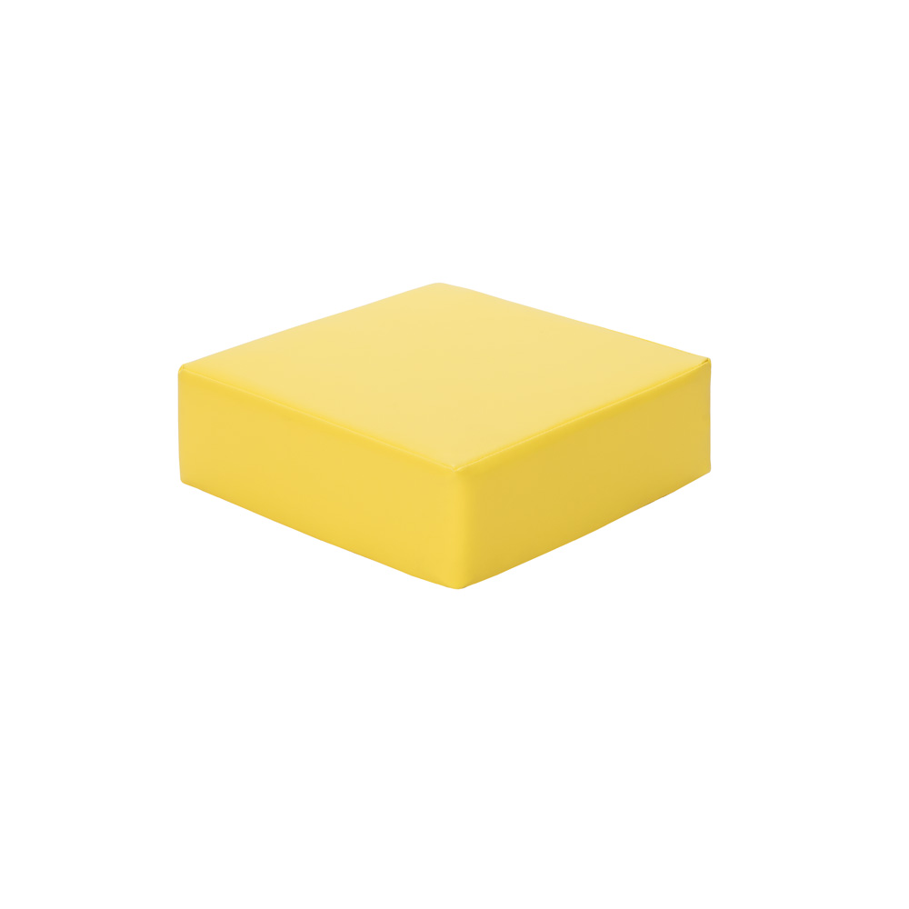 Štvorcový vankúš, pastelový - bledožltý