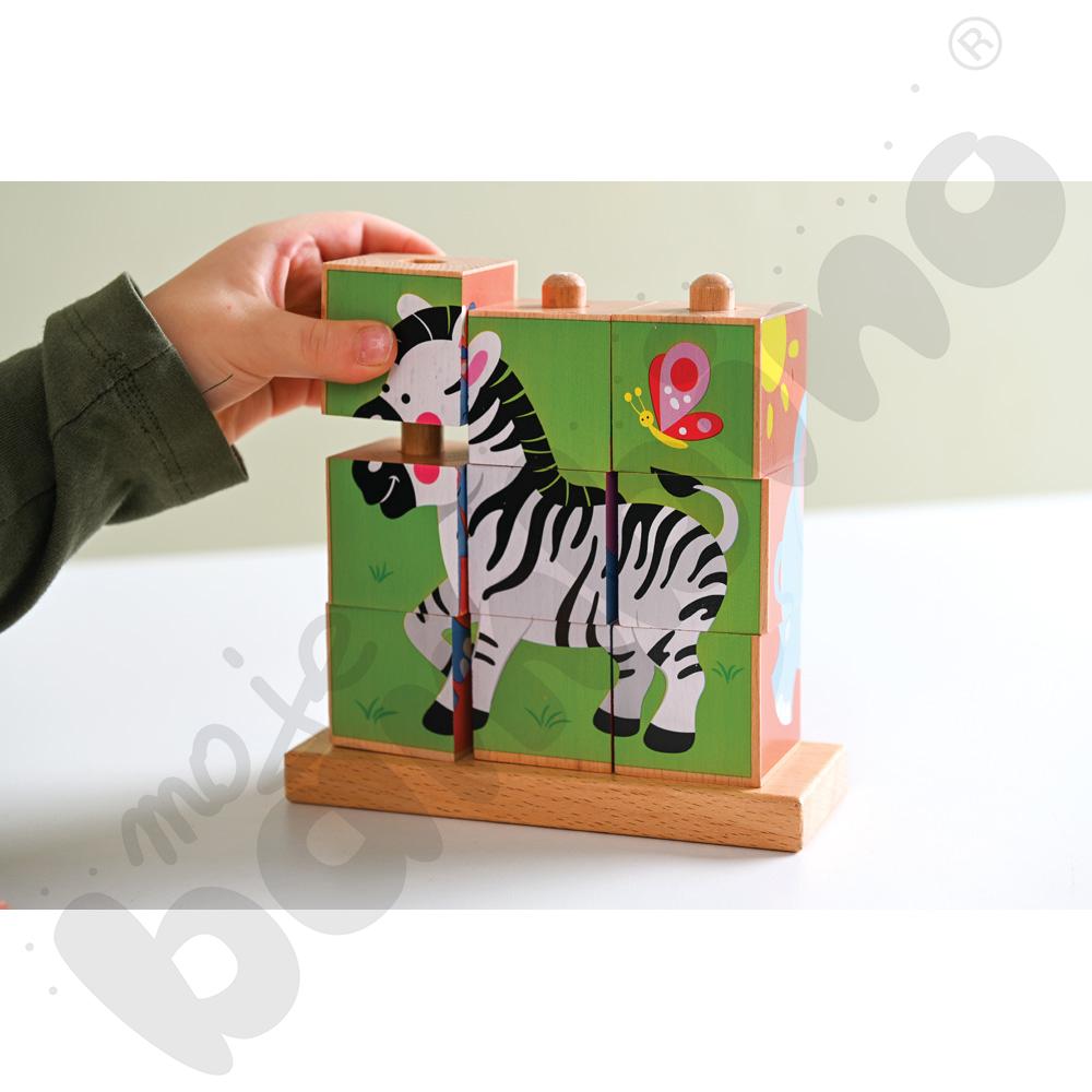 Klocki obrazkowe - dzikie zwierzęta