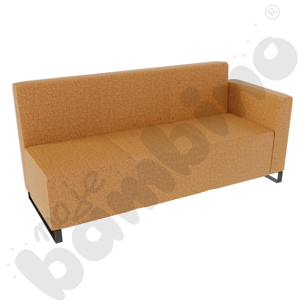 Sofa Universum 3-os. wys. 82 cm, bok niski prawy, tkanina RO07