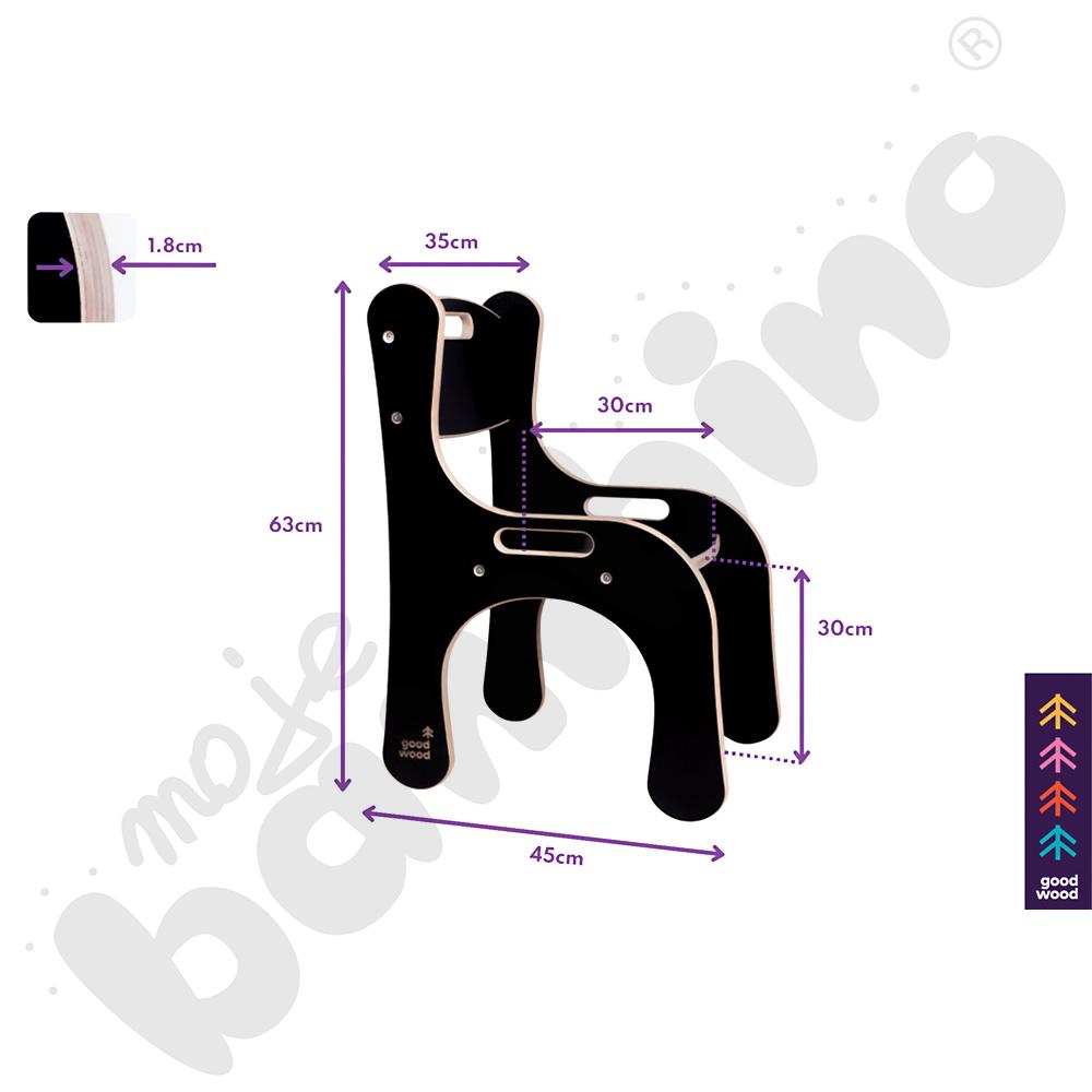 Krzesło ergonomiczne Good Wood – czarne