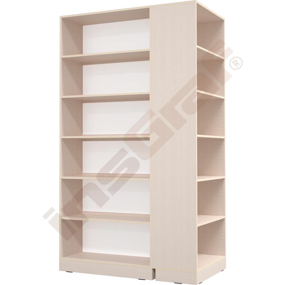 Regál Grande knihovnický, šířka 76 cm – světlý javor
