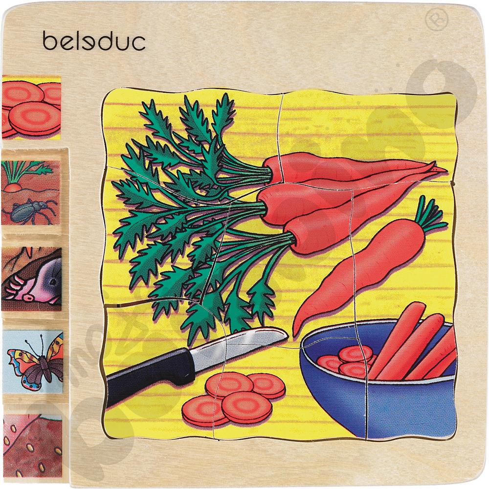 Edukacyjne puzzle warstwowe - marchew