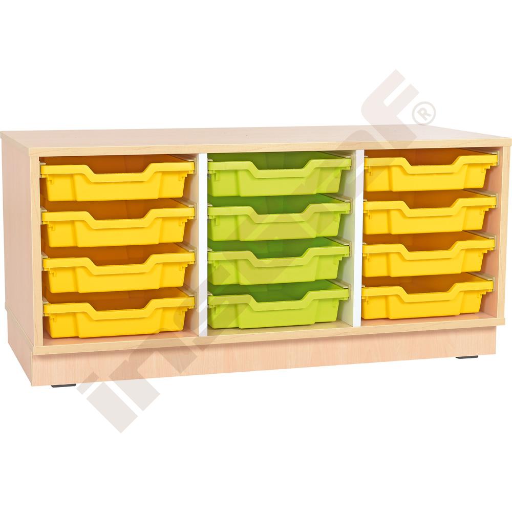Quadro - skříňka S na plastové zásobníky - se 2 předěly