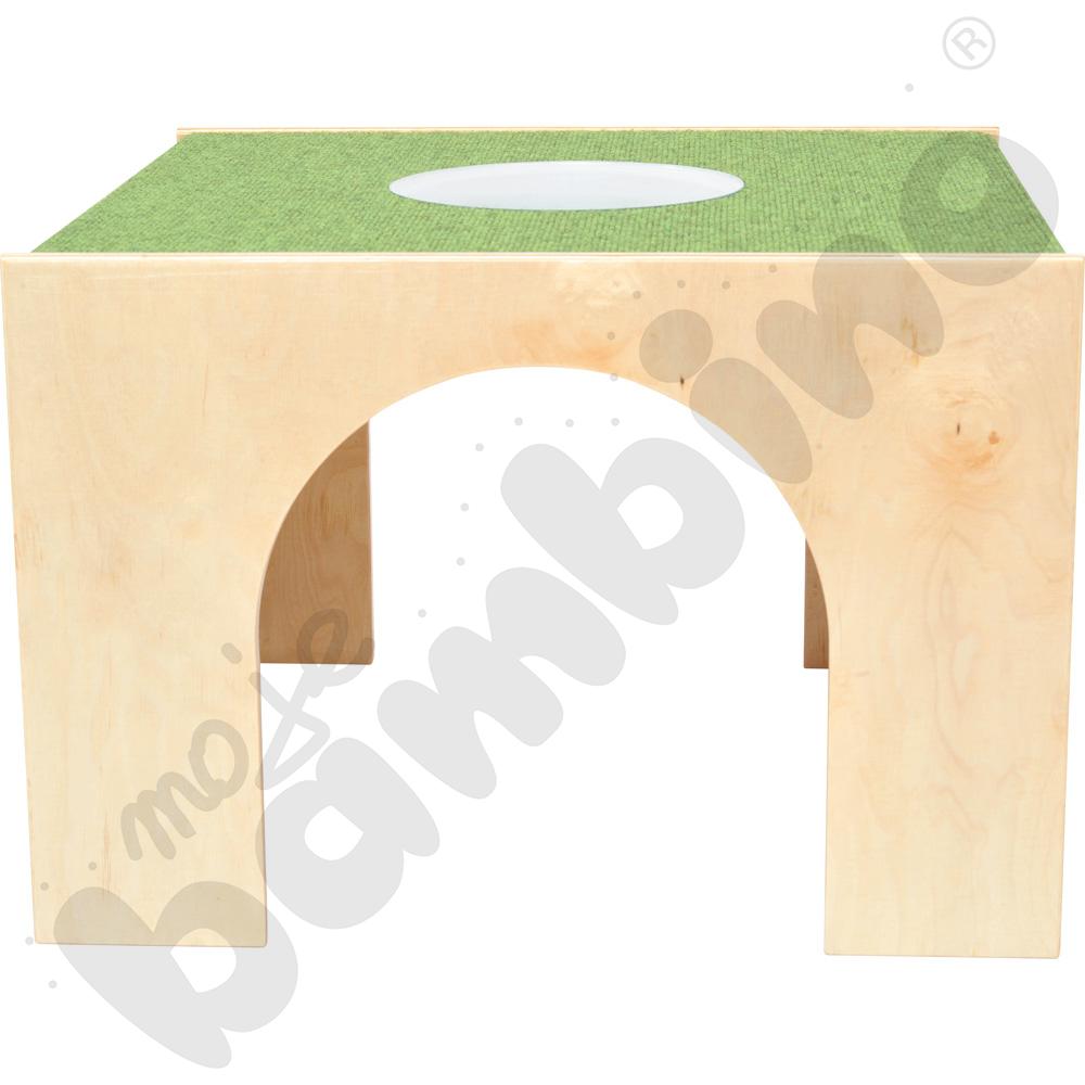 Podest ze szkłem, wys. 45 cm - jasnozielony