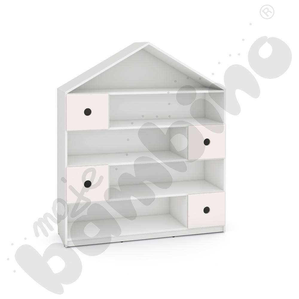 Domek Feria z półkami, biały