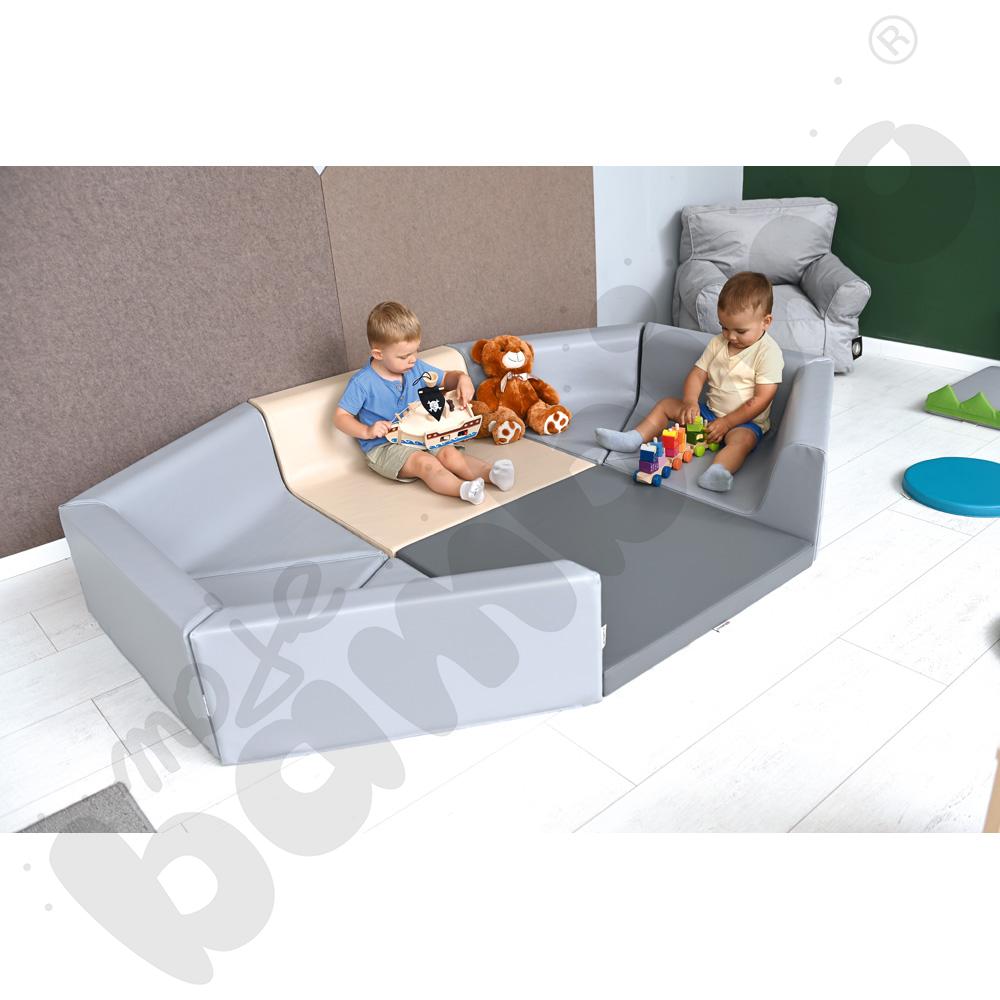 Kanapka leżaczek beżowa do kojca Siessta - MED