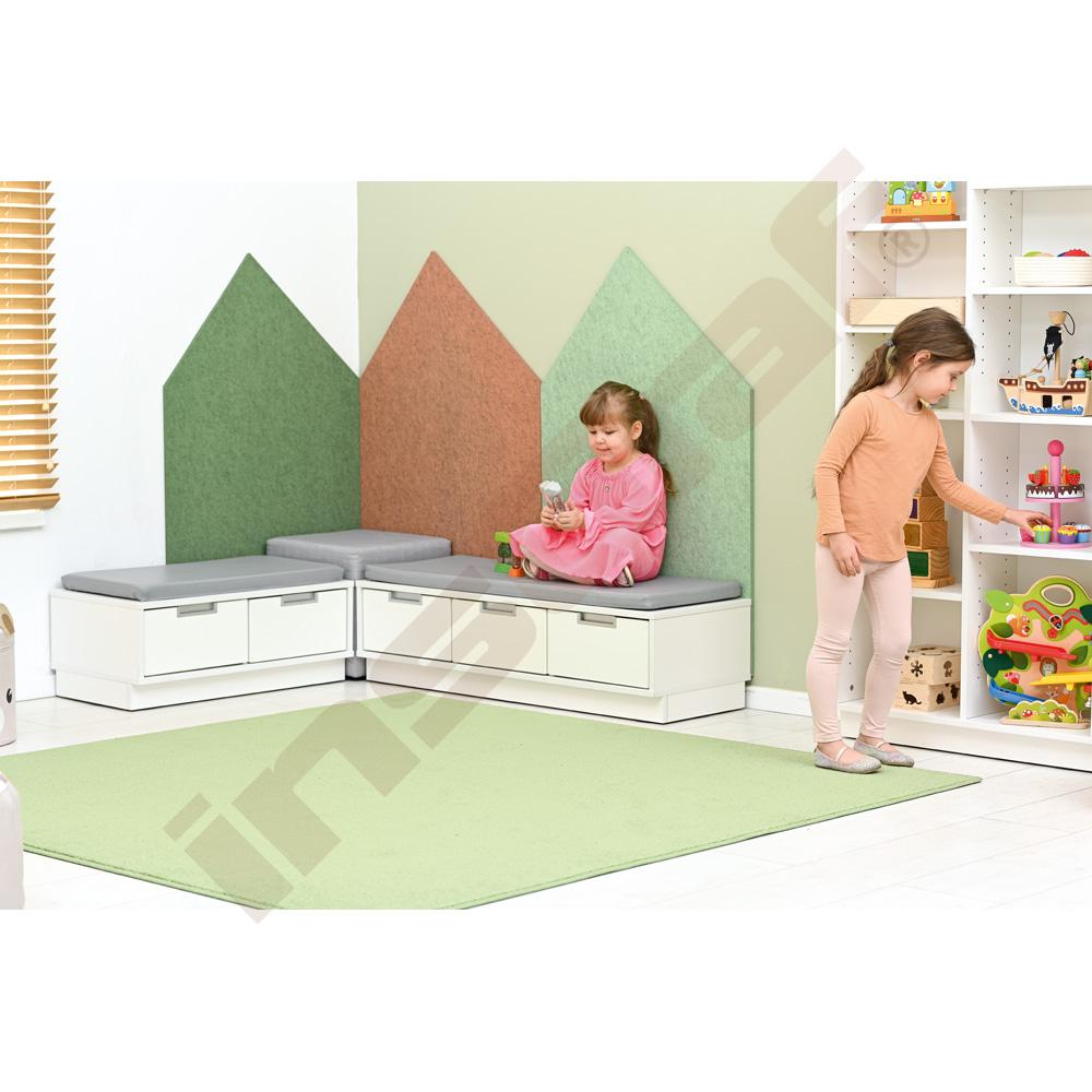 Quadro - regál XL plytký - biely