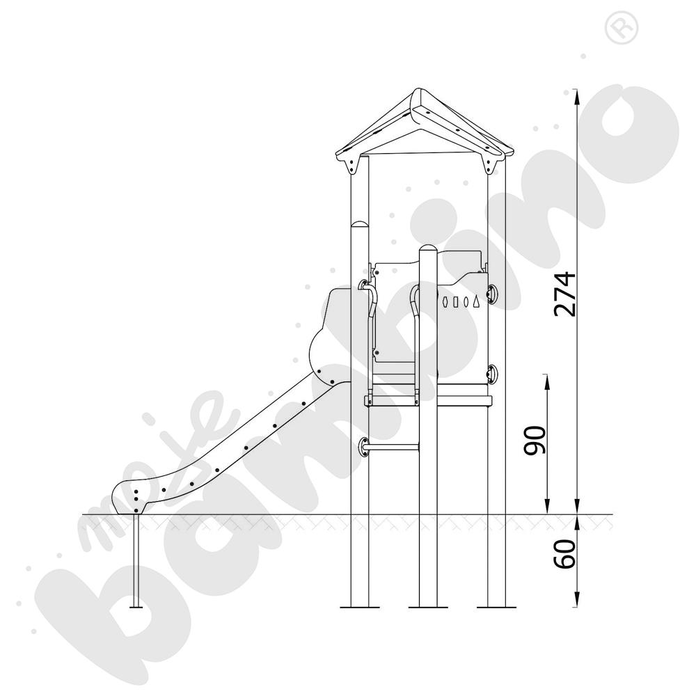 Orbis - wieża 2, metalowe słupy