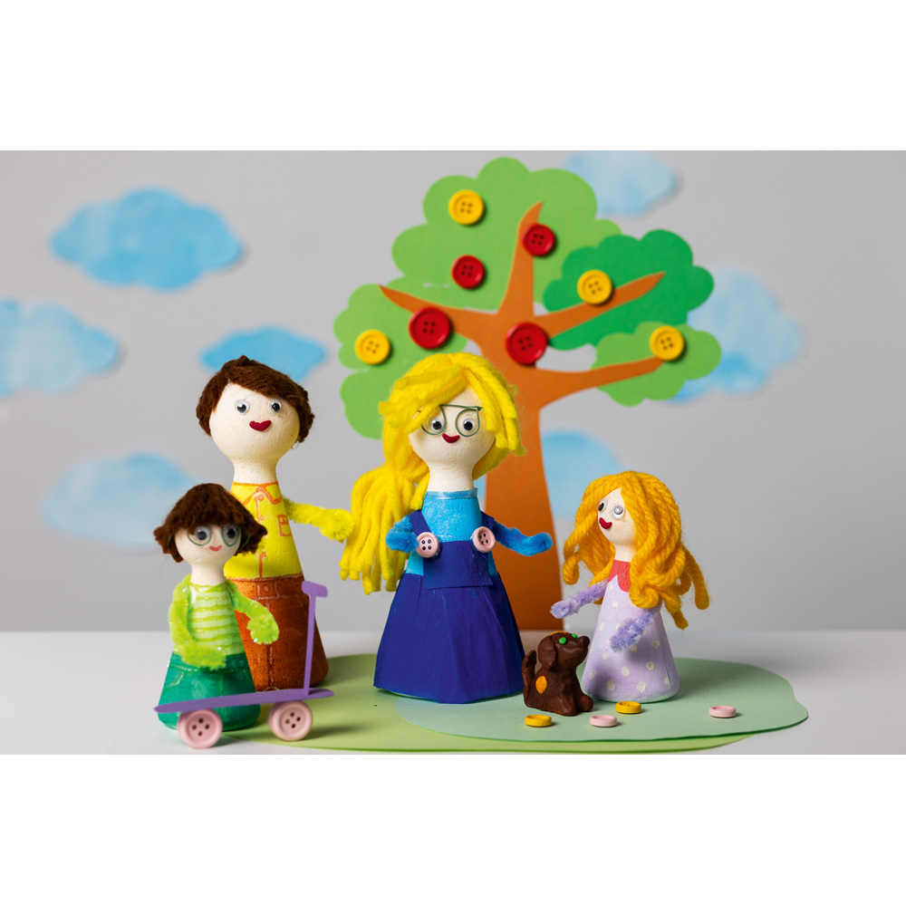 Figúrky z polystyrénu, výška 15 cm, 8 ks