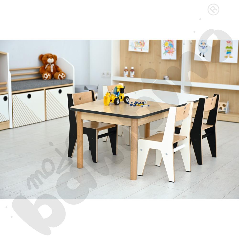 Czarne krzesło FLO 26 cm