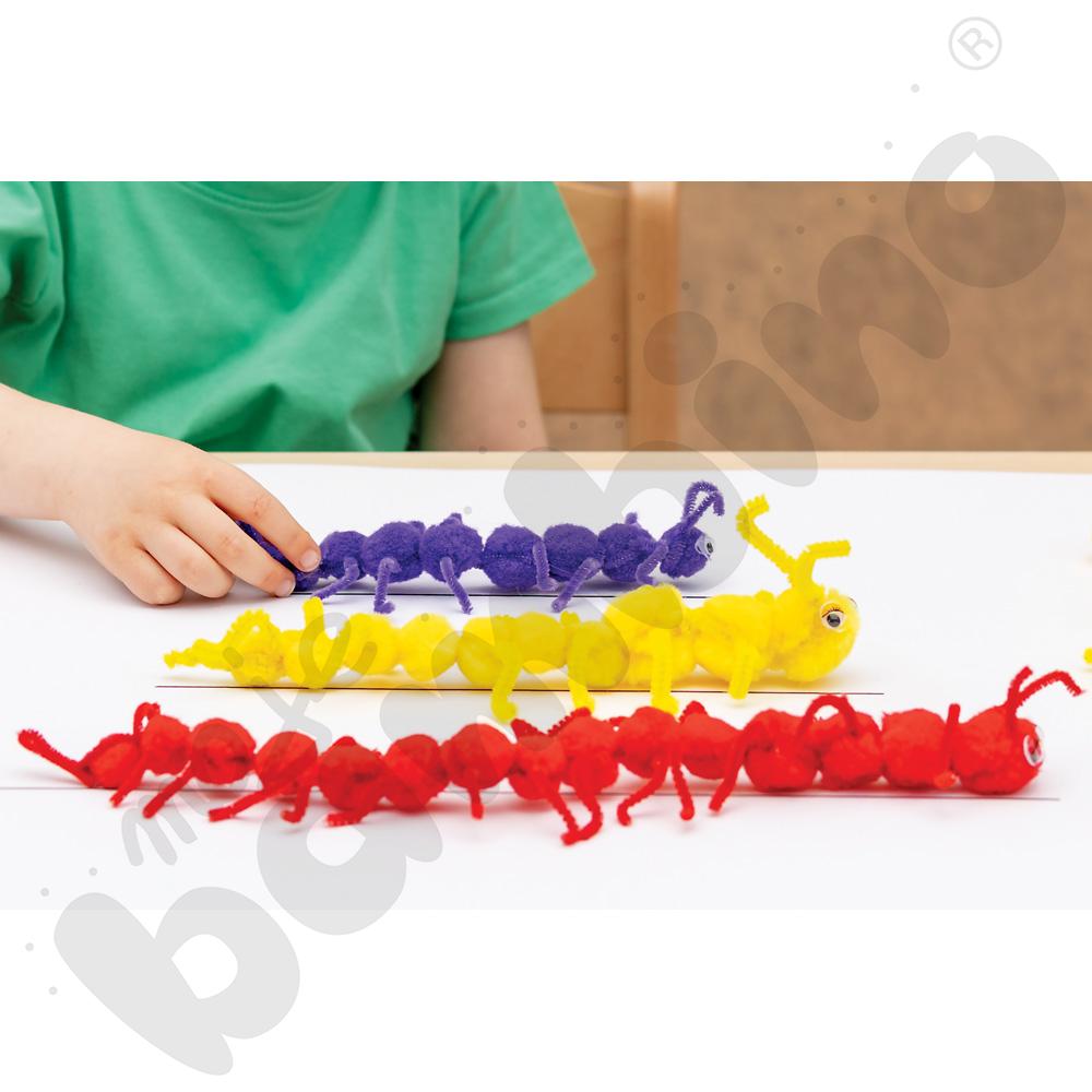 Mini pompony czerwone, 100 szt.