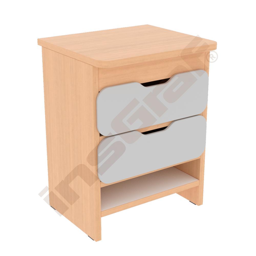 Kuchyňka Quadro - zásuvková skříňka, javor, šedé zásuvky 