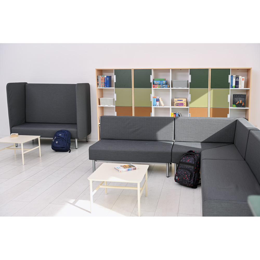 Quadro - regál XL s 3 predelmi a 3 policami - javor