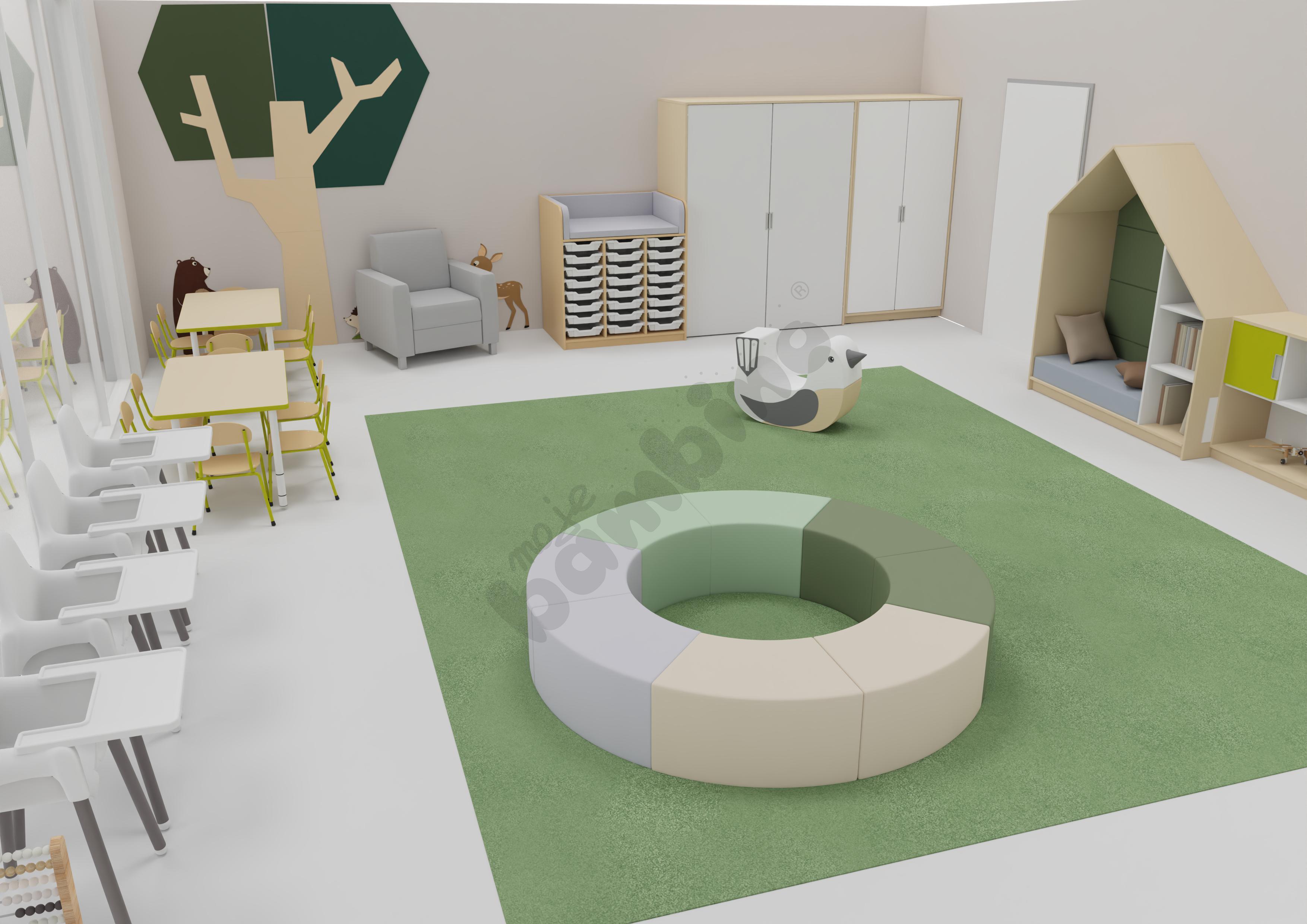 Sala żłobkowa w odcieniach zieleni