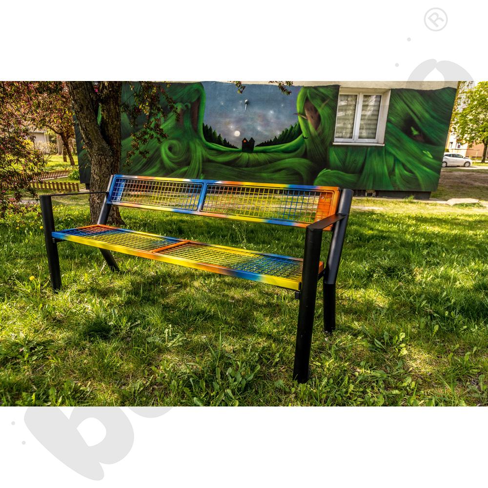 Ławka stalowa Gladiator z oparciem