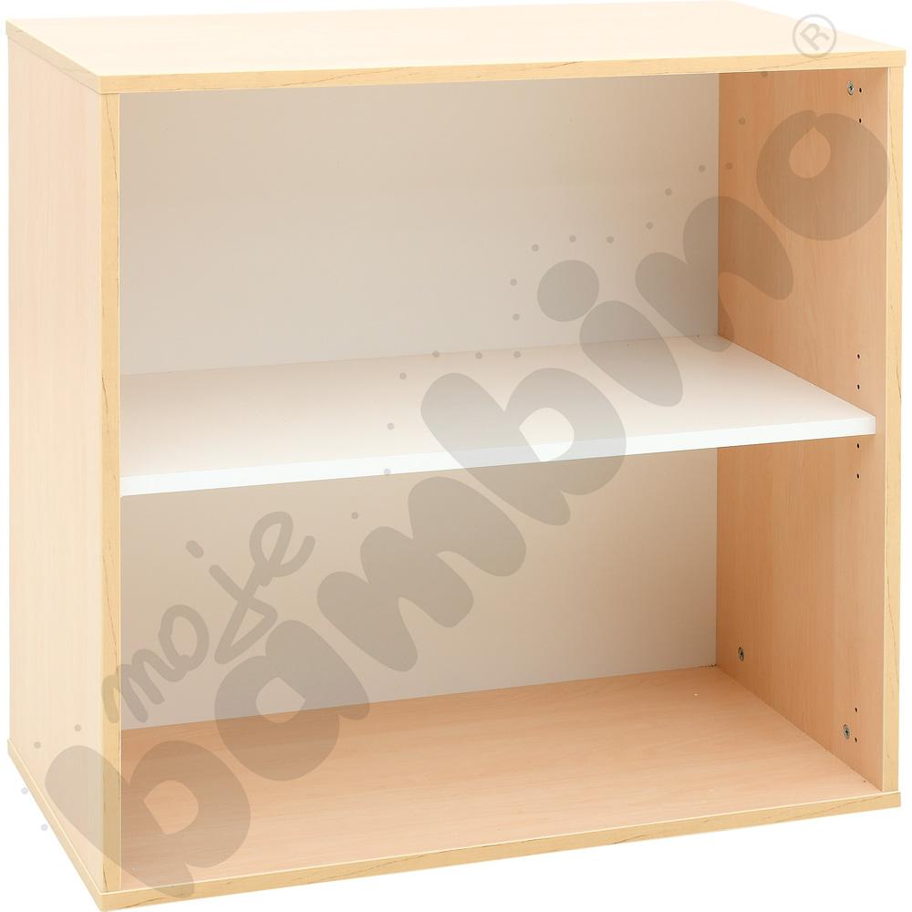 Quadro – nadstawka M z półką, szer. 79 cm – klon jasny