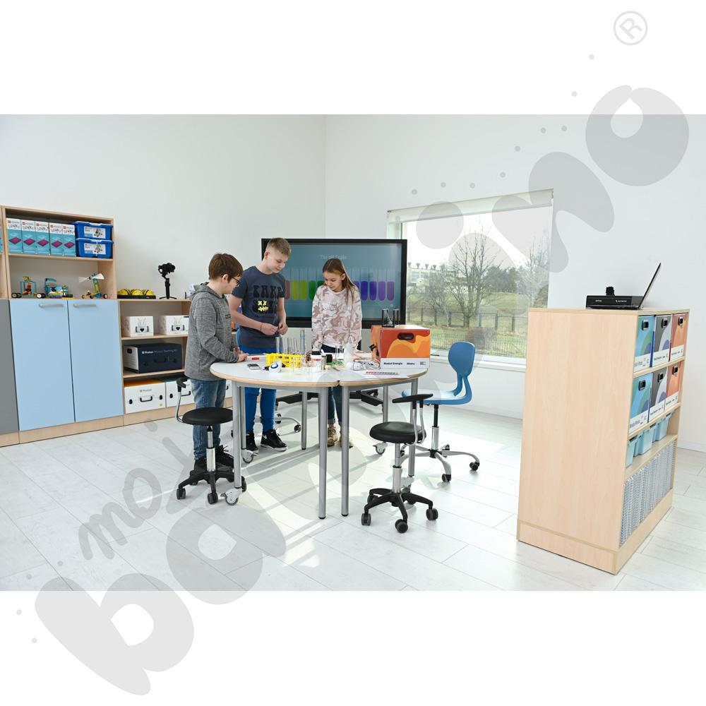 Krzesło Colores obrotowe na kółkach z reg.  wys. niebieskie