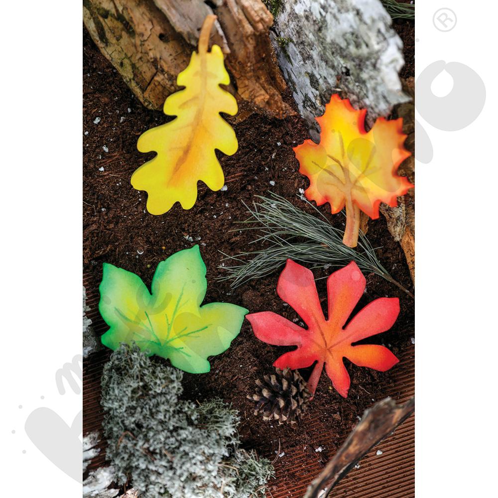 Piankowe kształty do ozdabiania - liście, 40 szt.