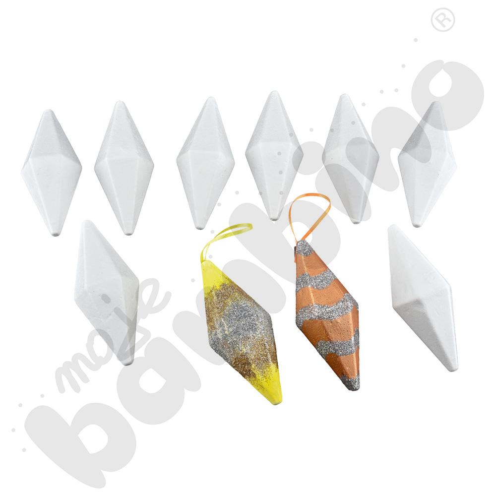 Diamenty styropianowe, 10 szt.
